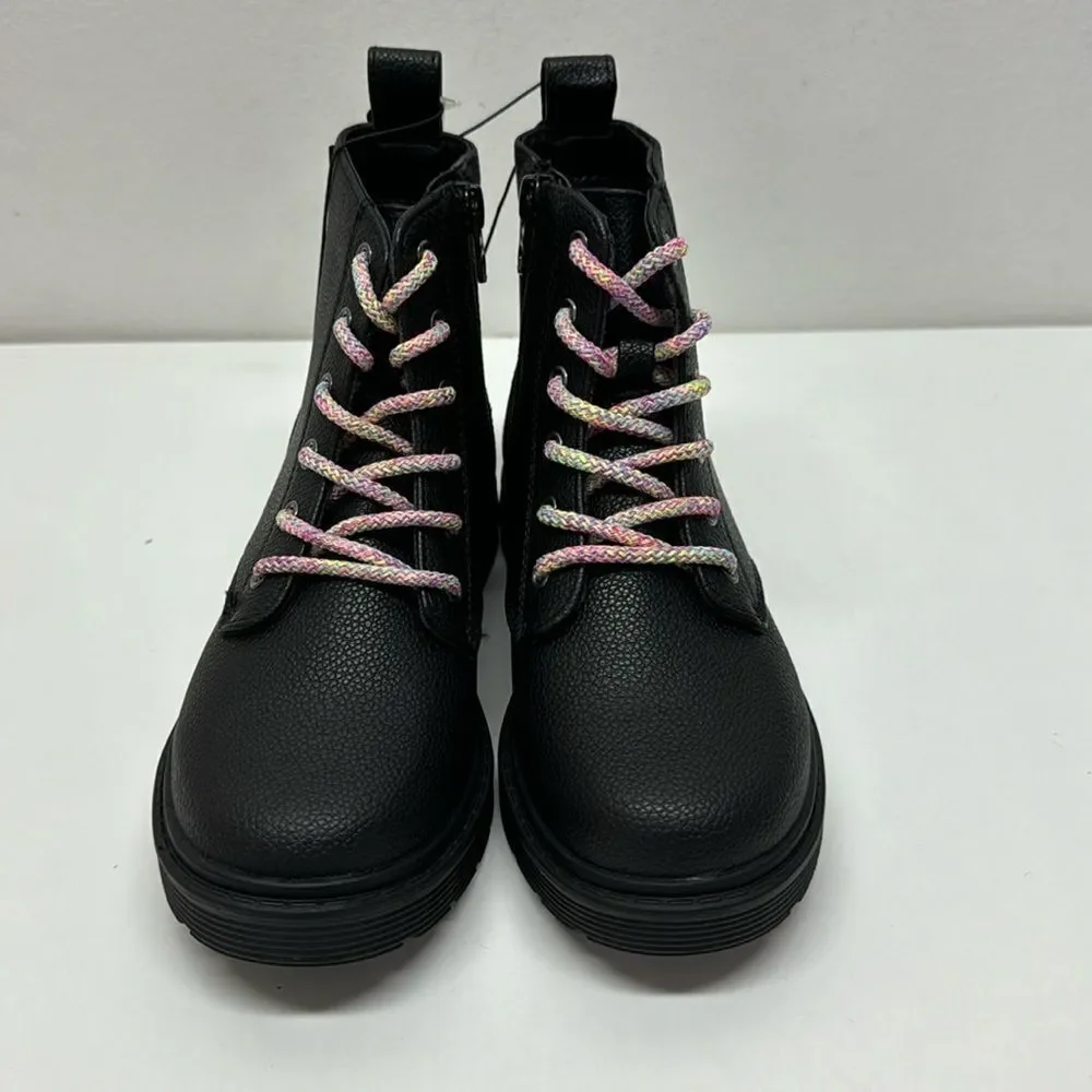 🔥 Art class girl kids Zoe boot Sz 13  Zoe Zipper Lace-Up Combat Boots - Black